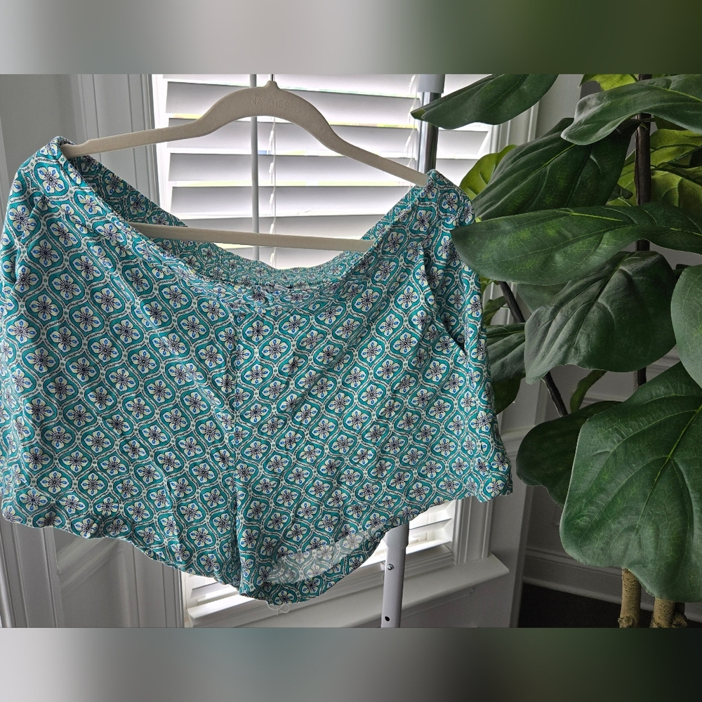 Old Navy Teal Patterned Shorts